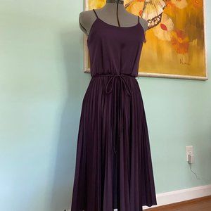Gorgeous VTG 70s Pleated Grape Disco Dress